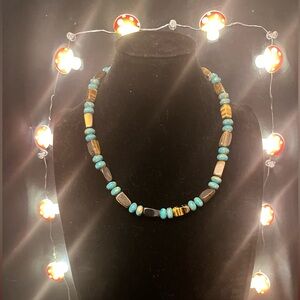 Necklace w/ Tiger’s Eye Natural Stone Elements